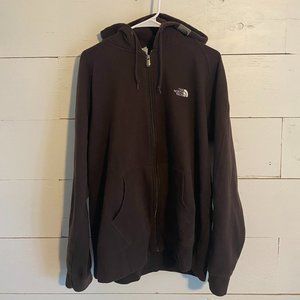 The North Face Mens XL Brown Zip Up Hoodie